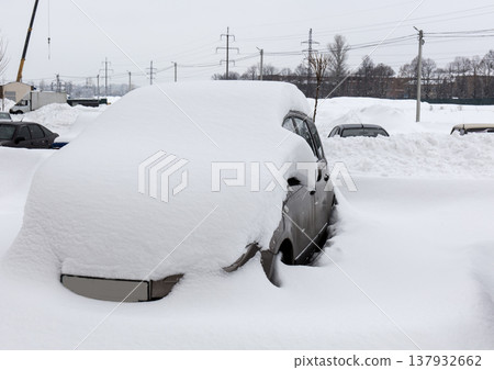 cars under the snow, winter cars under the snow, winter 137932662