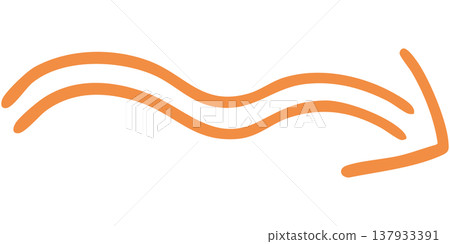 Illustration 7 of a hand-drawn double-lined arrow (orange) Illustration 7 of a hand-drawn double-lined arrow (orange) 137933391