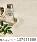 Botanical skin care bottle Botanical skin care bottle 137933669
