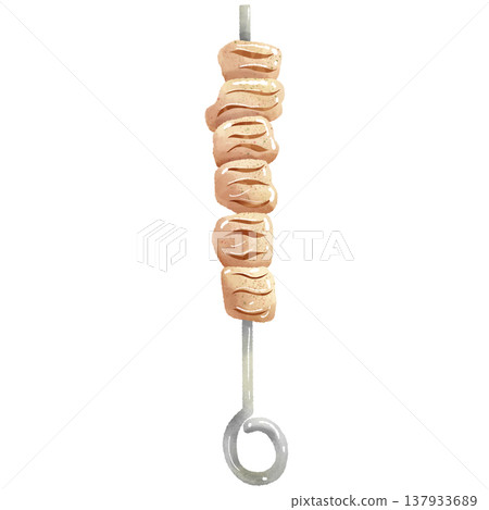 watercolor hand drawn barbecue 137933689