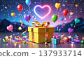 Love and Celebration Concept in 3D Sci-Fi Style Love and Celebration Concept in 3D Sci-Fi Style 137933714