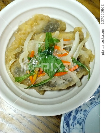 Home-style cooking: Tempura of horse mackerel with vinegar dressing Home-style cooking: Tempura of horse mackerel with vinegar dressing 137933968