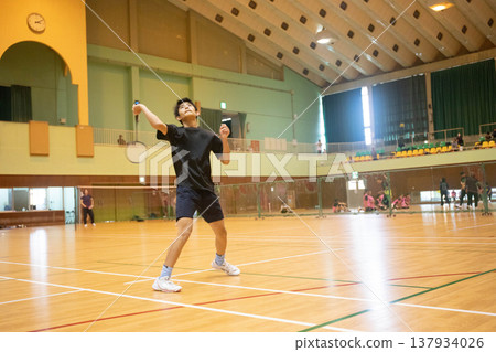 Scenes from the badminton club's activities. 137934026
