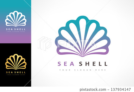 Seashell logo vector. Nature design Seashell logo vector. Nature design 137934147