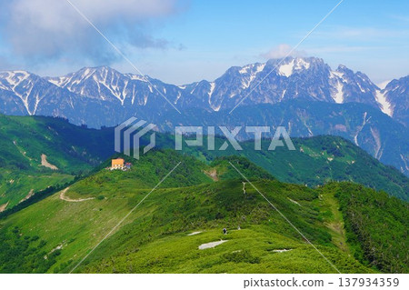 Taneike Mountain Hut and Mt. Tsurugi/Mt. Bessan Taneike Mountain Hut and Mt. Tsurugi/Mt. Bessan 137934359