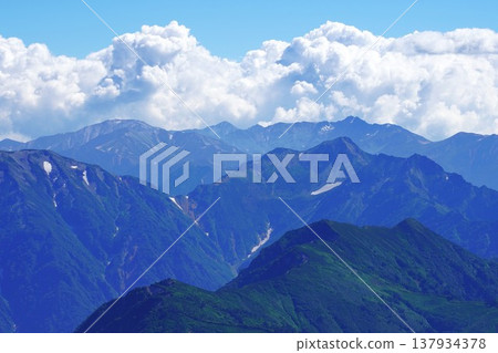 From Kashimayari-dake, you can see Harinoki-dake, Noguchi-Goro-dake, Washiba-dake, and Suisho-dake. From Kashimayari-dake, you can see Harinoki-dake, Noguchi-Goro-dake, Washiba-dake, and Suisho-dake. 137934378