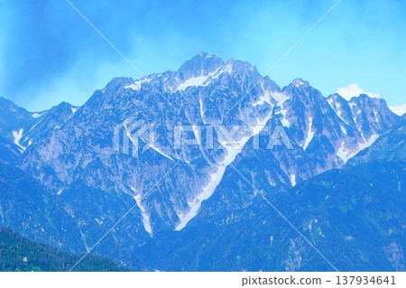 Mount Tsurugi from the south ridge of Mount Goryu Mount Tsurugi from the south ridge of Mount Goryu 137934641