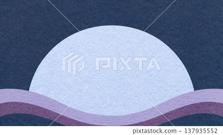 Navy textured paper background with light blue semicircle for copy space and violet, lavender waves for banner, presentation Navy textured paper background with light blue semicircle for copy space and violet, lavender waves for banner, presentation 137935552