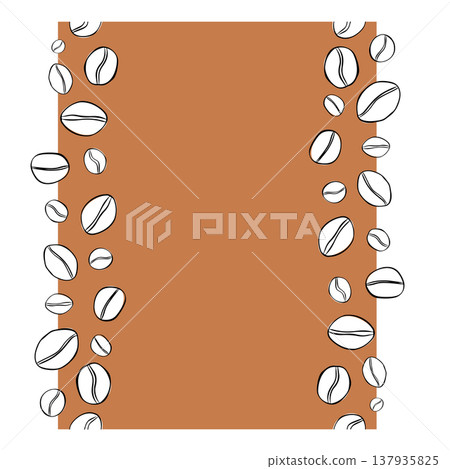 coffee beans Seamless vertical border Frame template Cafe hand drawn illustration. Vector graphic Black and white line ink art. Decorative element for cafe and restaurant menu, banners, posters coffee beans Seamless vertical border Frame template Cafe hand drawn illustration. Vector graphic Black and white line ink art. Decorative element for cafe and restaurant menu, banners, posters 137935825