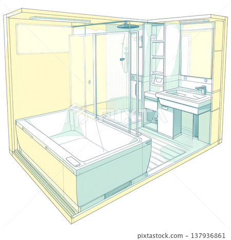 Bathroom illustration 137936861