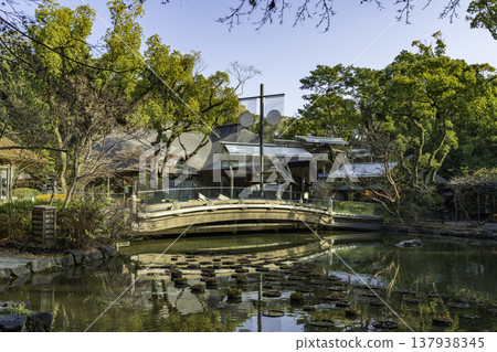 Atsuta Shrine, South Pond, Boat-shaped Walkway, Nagoya City, Aichi Prefecture Atsuta Shrine, South Pond, Boat-shaped Walkway, Nagoya City, Aichi Prefecture 137938345