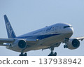 Jumbo jet just before landing 137938942