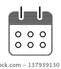 Simple calendar icon illustration 137939130
