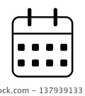 Simple and cute calendar icons 137939133
