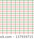 Pastel pink and green gingham seamless pattern. Classic checkered plaid background for digital and print design projects. 137939715