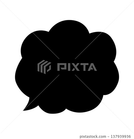 簡單的雲狀對話框輪廓 137939936