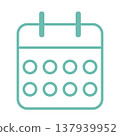 A simple calendar icon. Gentle illustration. 137939952