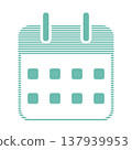 Cute and simple calendar illustrations 137939953
