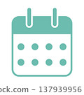Simple and cute calendar illustrations. Pale tones. 137939956