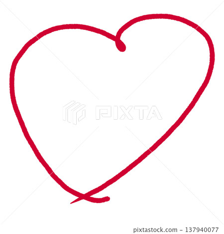 Hand-drawn illustration of a heart Hand-drawn illustration of a heart 137940077