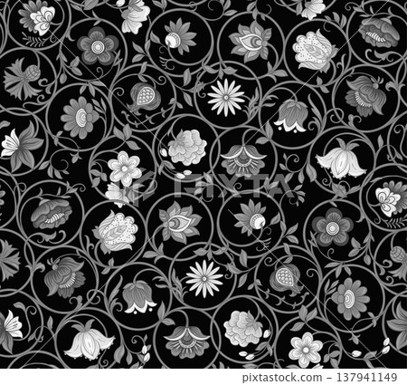 Ornate floral seamless pattern Ornate floral seamless pattern 137941149