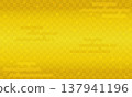 A luxurious Japanese-style gold checkered background material featuring gold leaf and mist. 137941196