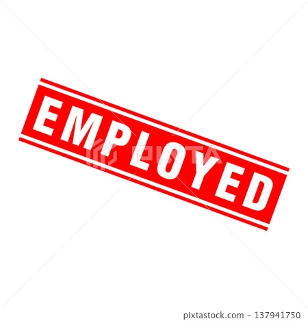 Employed Letter Rubber Stamp Template Design 137941750