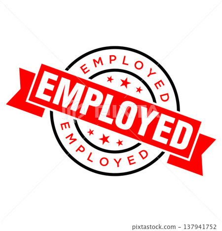 Employed Letter Rubber Stamp Template Design 137941752