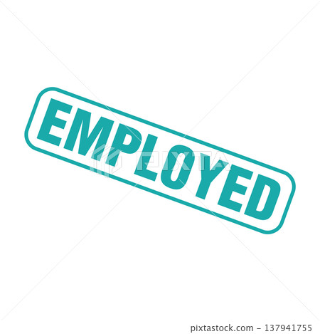 Employed Letter Rubber Stamp Template Design 137941755