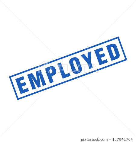 Employed Letter Rubber Stamp Template Design 137941764