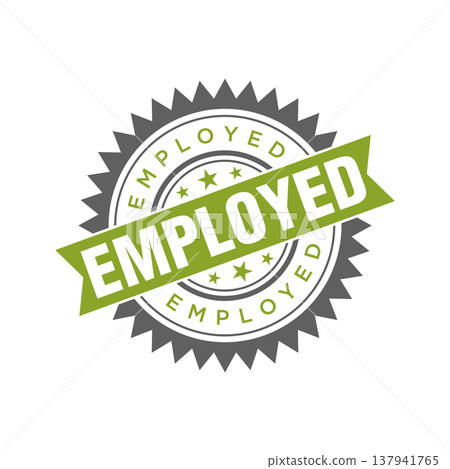 Employed Letter Rubber Stamp Template Design 137941765