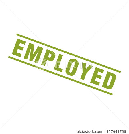 Employed Letter Rubber Stamp Template Design 137941766