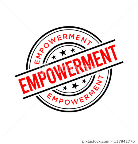 Empowerment Letter Rubber Stamp Template Design 137941770