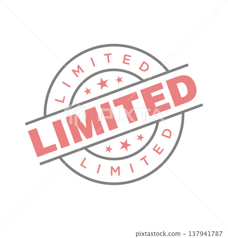 Limited Letter Rubber Stamp Vector Design Template Limited Letter Rubber Stamp Vector Design Template 137941787
