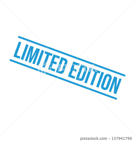 Limited Edition Letter Rubber Stamp Vector Design Template 137941799