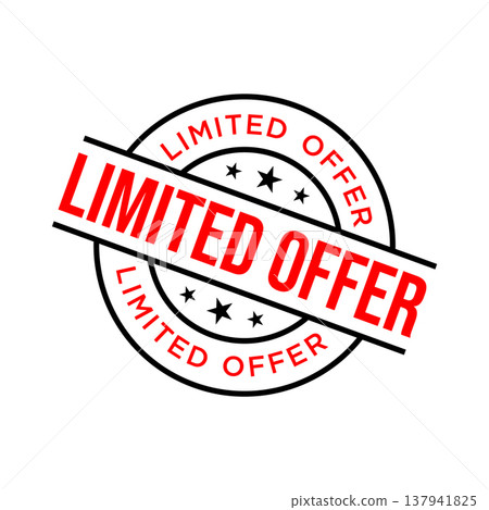 Limited Offer Letter Rubber Stamp Vector Design Template 137941825