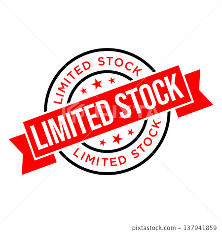 Limited Stock Letter Rubber Stamp Vector Design Template 137941859
