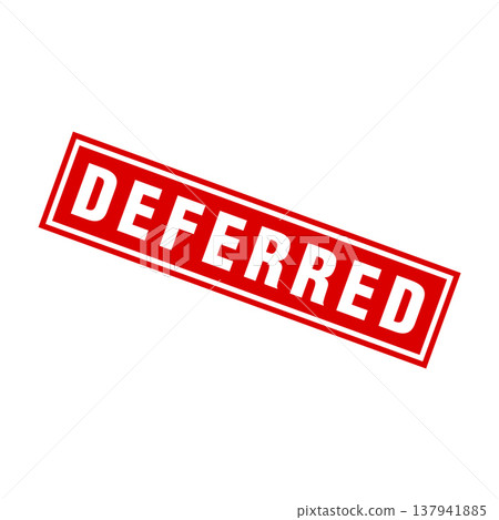 Deferred Letter Rubber Stamp Template Design 137941885