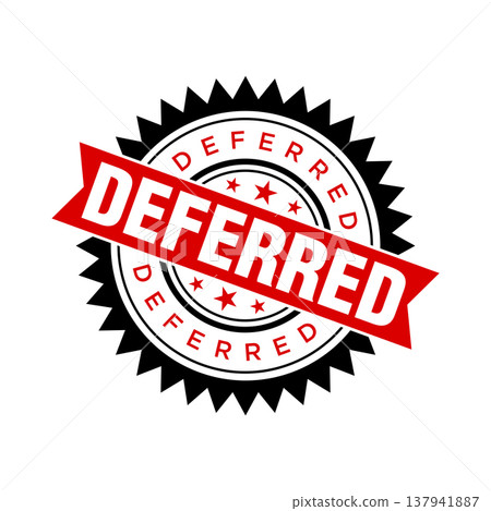 Deferred Letter Rubber Stamp Template Design Deferred Letter Rubber Stamp Template Design 137941887