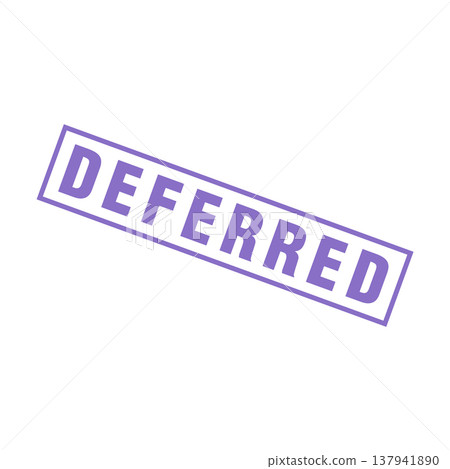 Deferred Letter Rubber Stamp Template Design 137941890