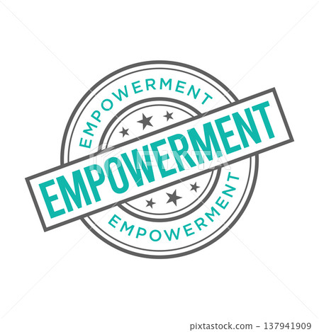 Empowerment Letter Rubber Stamp Template Design 137941909