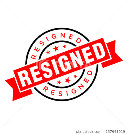 Resigned Letter Rubber Stamp Template Design Resigned Letter Rubber Stamp Template Design 137941919