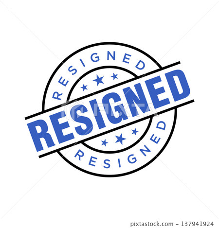 Resigned Letter Rubber Stamp Template Design Resigned Letter Rubber Stamp Template Design 137941924