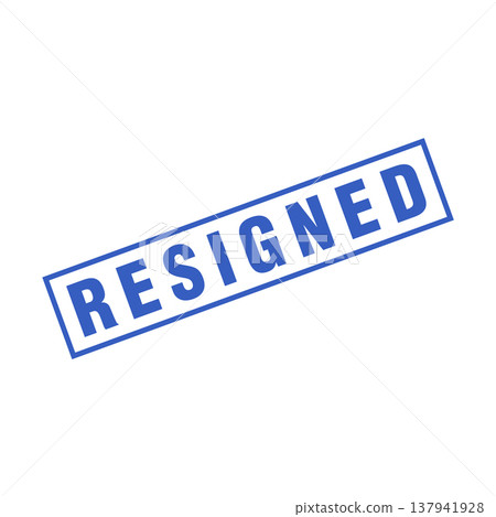 Resigned Letter Rubber Stamp Template Design Resigned Letter Rubber Stamp Template Design 137941928