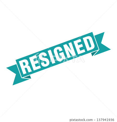 Resigned Letter Rubber Stamp Template Design 137941936
