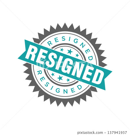 Resigned Letter Rubber Stamp Template Design Resigned Letter Rubber Stamp Template Design 137941937