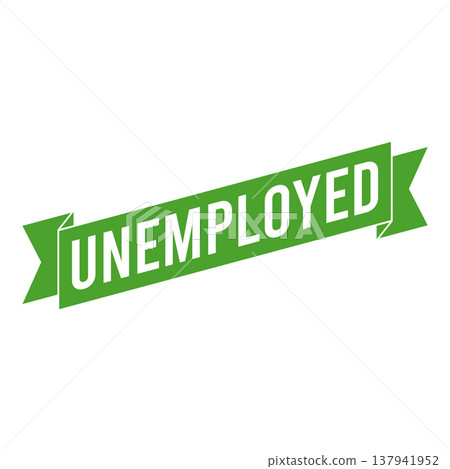 Unemployed Letter Rubber Stamp Template Design 137941952