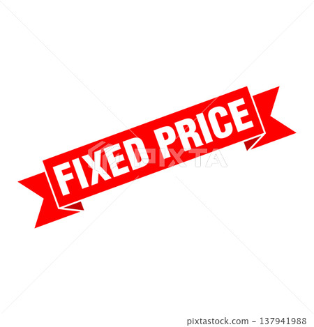 Fixed Price Letter Rubber Stamp Template Design 137941988
