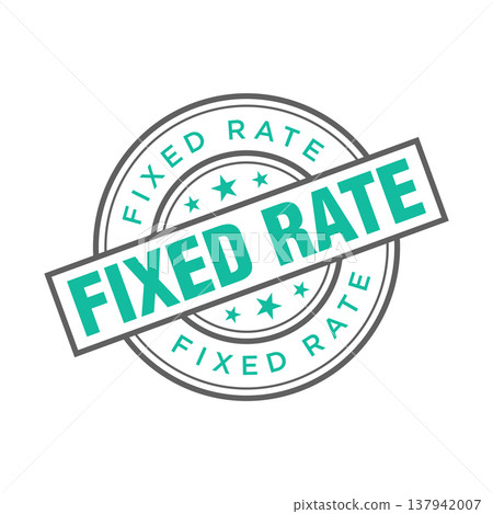 Fixed Rate Letter Rubber Stamp Template Design 137942007