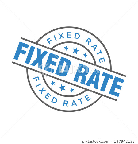 Fixed Rate Letter Rubber Stamp Template Design 137942153